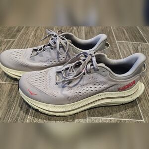 Hoka One One Gray and White Sneakers